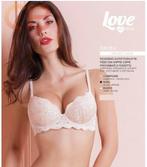 Super push-up beha in CHAMPAGNE kleur, kant en ingebouwde