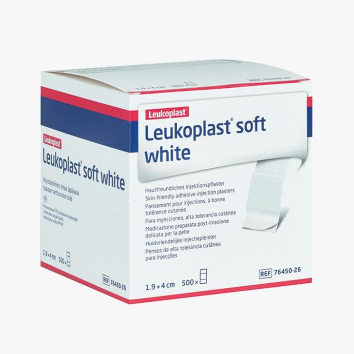Leukoplast soft white injectie pleister 1,9 x 4 cm - 500, Diversen, Verpleegmiddelen, Nieuw, Verzenden