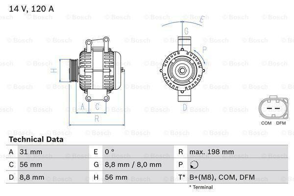 Dynamo / Alternator MERCEDES-BENZ E-KLASSE (E 200 Kompres..., Auto-onderdelen, Motor en Toebehoren, Nieuw, Ophalen of Verzenden