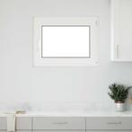 vidaXL Kelderraam RISOR 80x70 cm draai-kiep DIN rechts wit, Doe-het-zelf en Verbouw, Verzenden, Nieuw