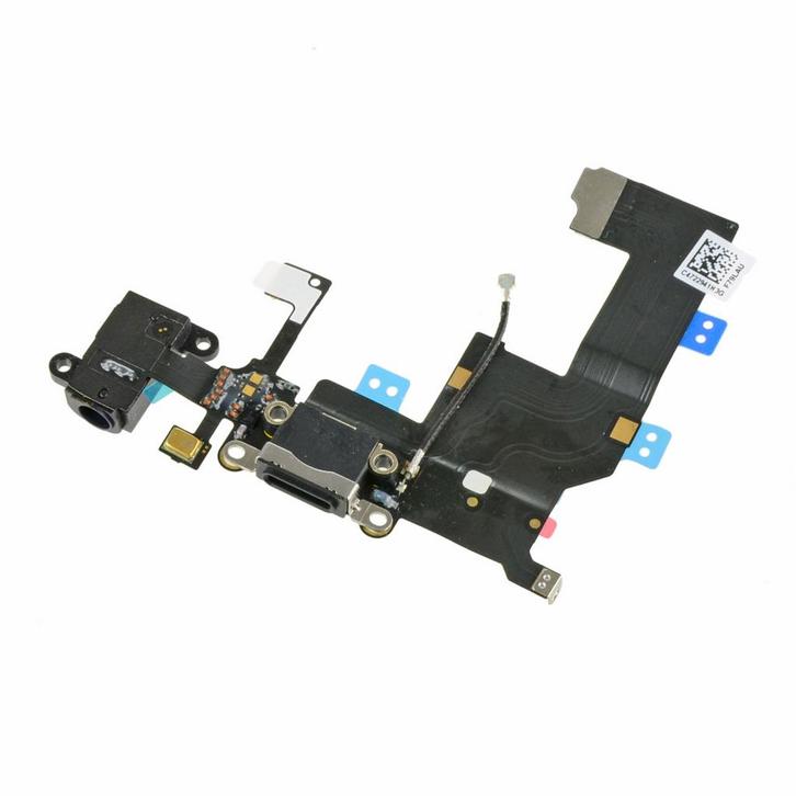 Dock connector / oplaadpoort voor iPhone 5 - Zwart, Telecommunicatie, Mobiele telefoons | Toebehoren en Onderdelen