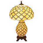 Tiffany tafellamp met verlichte voet – honingraatstructuur, Verzenden, Nieuw