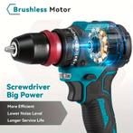 Slagmoersleutel met accu - Slagschroevendraaier - Met 2 Batt, Verzenden, Zo goed als nieuw