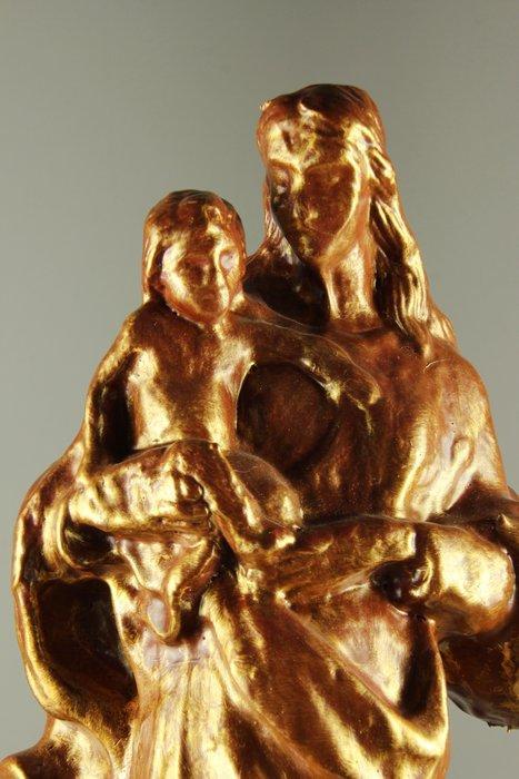 Beeldje, Maria met Kind - 48 cm - Hout, Antiek en Kunst, Antiek | Boeken en Bijbels