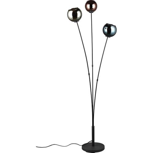 LED Vloerlamp - Trion Seldy - E14 Fitting - 3-lichts - Zwart, Huis en Inrichting, Lampen | Vloerlampen, Nieuw, Metaal, Ophalen of Verzenden
