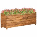 vidaXL Plantenbak verhoogd 150x40x55 cm gerecycled teakhout, Tuin en Terras, Bloembakken en Plantenbakken, 100 cm of meer, Verzenden