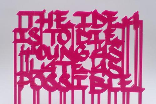 Golden Boy (2000) - THE IDEA IS TO DIE YOUNG AS LATE AS, Antiek en Kunst, Kunst | Schilderijen | Modern