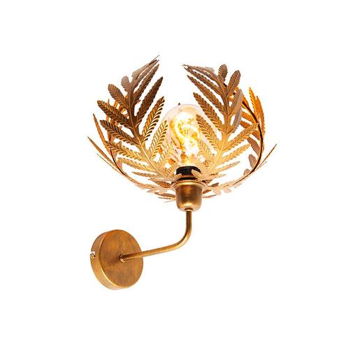 Vintage wandlamp goud 25 cm - Botanica, Huis en Inrichting, Lampen | Wandlampen, Nieuw, Overige materialen