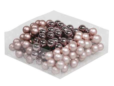 Balletjes op draad 2 cm. smokey rose combi doos 144 stuks, Huis en Inrichting, Woonaccessoires | Kunstplanten en Kunstbloemen