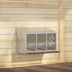 vidaXL Kippennestkast met 3 vakken gegalvaniseerd metaal, Verzenden, Nieuw