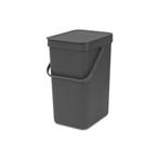 Brabantia afvalemmer Sort & Go 12 ltr - grijs, Verzenden, Nieuw