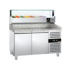 GGM Gastro | Pizza koelwerkbank PREMIUM - 1500x800mm - met 2, Verzenden, Nieuw in verpakking