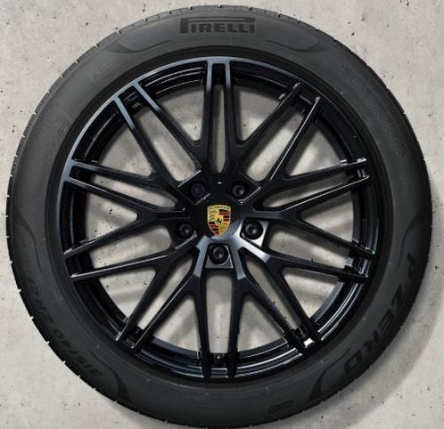 Porsche Cayenne E3 II 22inch RS Spyder Unizwart met  banden, Auto-onderdelen, Banden en Velgen, Zomerbanden, 315 mm, Personenwagen