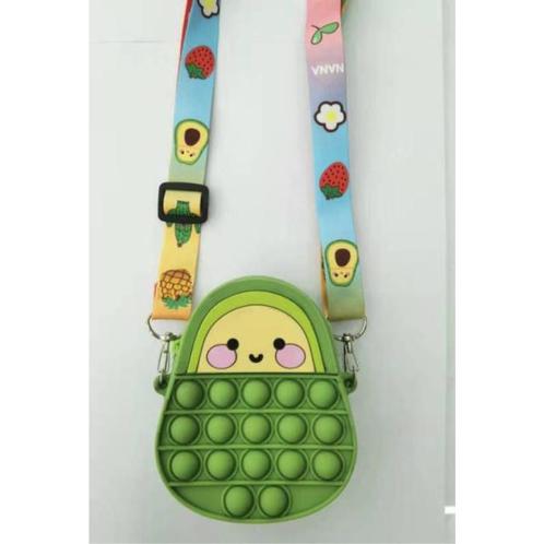 Pop It Portemonnee Avocado - Fidget Anti Stress Speelgoed, Sieraden, Tassen en Uiterlijk, Portemonnees, Nieuw, Verzenden