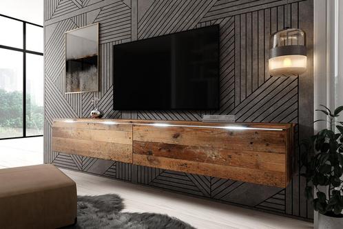 TV-Meubel Dixon - Old wood - 180 cm - tv kast - Led, Huis en Inrichting, Kasten | Televisiemeubels, 150 tot 200 cm, 25 tot 50 cm