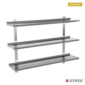 Wandschap met 3 planken rvs beschikbaar voor biedingen