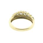 Gouden rijring met zirconia, Sieraden, Tassen en Uiterlijk, Ringen, Gebruikt, Overige kleuren, Ophalen of Verzenden, 17 tot 18