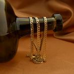 8 Krt. Platte gourmetschakel ketting | 50 cm (unisex), Sieraden, Tassen en Uiterlijk, Antieke sieraden, Ophalen of Verzenden, Goud