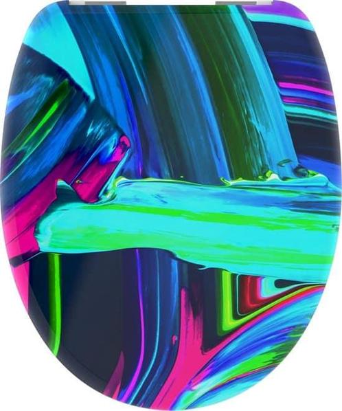 SCHÜTTE WC-Bril 82191 NEON PAINT - Duroplast - Soft Close -, Huis en Inrichting, Badkamer | Badtextiel en Accessoires, Nieuw, Ophalen of Verzenden