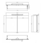 Spiegelkast Met Led Verlichting 80X60 Aluminium, Huis en Inrichting, Woonaccessoires | Spiegels, Ophalen of Verzenden, Nieuw