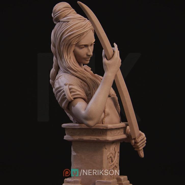 Lara the Swordsmith Bust | by Nerikson - 100mm, Boeken, Hobby en Vrije tijd, Nieuw, Verzenden
