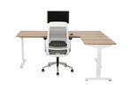 Hoekbureau recht TUBE wit-eiken 160x160, Ophalen of Verzenden, Nieuw in verpakking