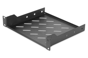 10 Inch 1U legbord 44x255x201 mm, kleur zwart (RAL 9005) beschikbaar voor biedingen