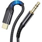 USB C Aux Kabel - Hi-Fi Hi-Res Audio - Nylon - Geschikt, Audio, Tv en Foto, Audiokabels en Televisiekabels, Ophalen of Verzenden