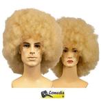 Theaterpruik Afro blond kanekalon, Verzenden, Nieuw, Feestartikel