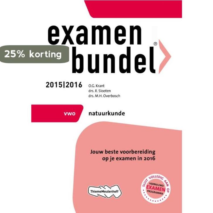 Examenbundel 2015/2016 vwo natuurkunde 9789006636550, Boeken, Schoolboeken, Gelezen, Verzenden