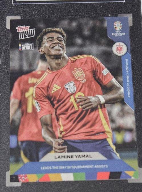 2024 Topps Now UEFA Euro Lamine Yamal #038 SGC 10 Graded, Verzamelen, Stickers