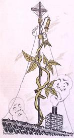 Gerard Adolf Boon en radio op spotprent (lijst optie), Antiek en Kunst, Kunst | Litho's en Zeefdrukken, Verzenden