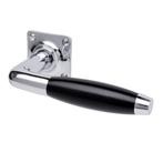 Deurklink - Klassiek glanzend nikkel vierkant rozet, Doe-het-zelf en Verbouw, Hang- en Sluitwerk, Ophalen of Verzenden, Nieuw