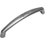 Intersteel greep motief bloem 128mm grijs, Doe-het-zelf en Verbouw, Hang- en Sluitwerk, Ophalen of Verzenden, Nieuw