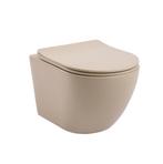 Kayvit Hangtoilet Mat Kaki met bril | randloos | Softclose, Doe-het-zelf en Verbouw, Sanitair, Ophalen of Verzenden, Nieuw, Steen