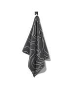 HEMA Keukendoek - 50 x 50 - katoen - grijs golven, Verzenden, Nieuw, Grijs