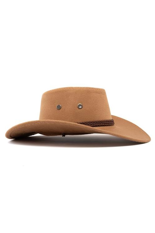 Cowboyhoed Lichtbruin Suedelook Lichtbruine PU Suede Cowboy, Kleding | Heren, Carnavalskleding en Feestkleding, Nieuw, Overige maten