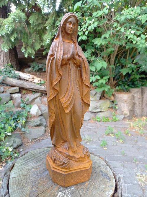 Beeld, Saint Mary the Virgin - 38 cm - Gietijzer, Antiek en Kunst, Antiek | Boeken en Bijbels