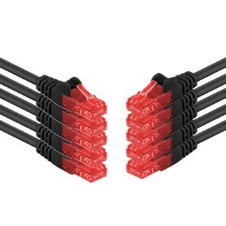 10 stuks | Netwerkkabel | Cat6 U/UTP | 0.5 meter (Zwart), Computers en Software, Pc- en Netwerkkabels, Nieuw, Verzenden