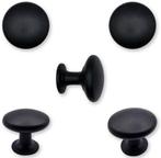 5X Kastknop / Meubelknop Macon 27 mm Aluminium Zwart Set 5, Huis en Inrichting, Verzenden, Nieuw
