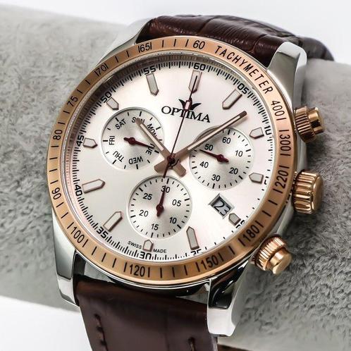 Optima - Swiss Chronograph - OSC432-SRL-1 - Zonder, Sieraden, Tassen en Uiterlijk, Horloges | Heren