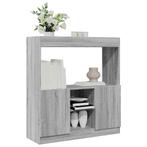 vidaXL Hoge kast 92x33x100 cm bewerkt hout grijs sonoma, Verzenden, Nieuw, Overige houtsoorten