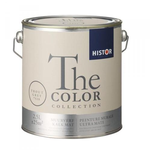Histor The Color Collection KALKMAT - Trout Grey 7518 - 5..., Doe-het-zelf en Verbouw, Verf, Beits en Lak, Verf, Grijs, Nieuw
