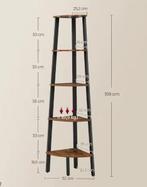 Industriële hoekboekenkast met 5 planken, Huis en Inrichting, Kasten | Boekenkasten, Verzenden, Nieuw