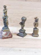 Beeld, Lot 3 petits bronze - 8 cm - Brons, Marmer,, Antiek en Kunst