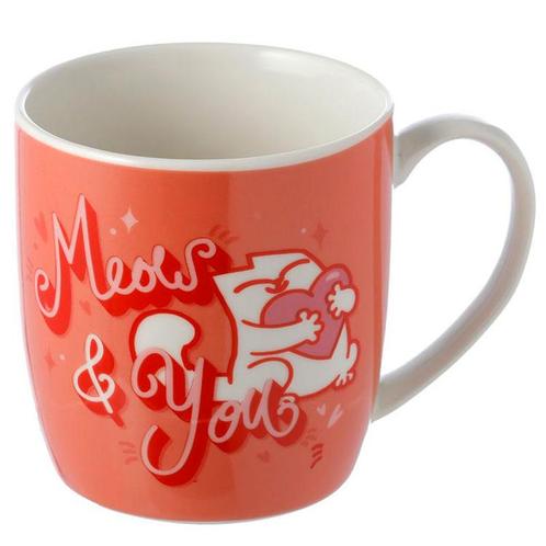 Beker Simons Cat Meow & You - Rood - Porselein - 300ml NIEU, Huis en Inrichting, Keuken | Servies, Nieuw, Ophalen of Verzenden