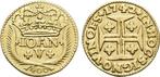 Goud 400 Reis 1734 Portugal John V 1706-1750, Postzegels en Munten, Verzenden