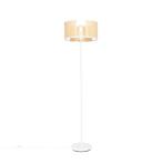Oosterse vloerlamp wit met rotan 40 cm - Akira, Huis en Inrichting, Lampen | Vloerlampen, Nieuw, Overige materialen, 150 tot 200 cm