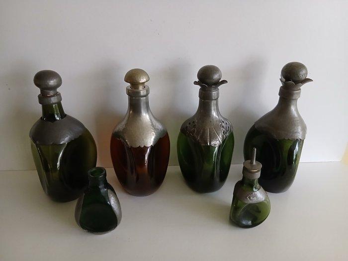 Gero – Royal Pewter - Georg Nilsson - Karaf (6) - Glas, Tin, Antiek en Kunst, Kunst | Designobjecten