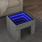 vidaXL Salontafel met Infinity LED 40x40x30 cm grijs sonoma, Huis en Inrichting, Tafels | Salontafels, Minder dan 50 cm, 50 tot 100 cm